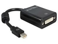 Delock Adapter mini Displayport - 0.18 m - Mini DisplayPort - DVI-I - Male - Female - Black