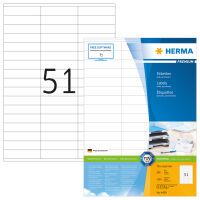 HERMA Etiketten Premium A4 weiß 70x16,9 mm Papier 5100 St. (4459)
