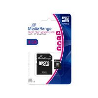 MediaRange SD MicroSD Card  8GB SD CL.10 inkl. Adapter (MR957)