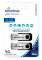 MediaRange USB-Stick 32GB USB 2.0 Flexi 2er-Pack (MR911-2)