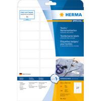 HERMA Textil/Namensetiketten A4 63,5x29,6mm weiß      540St. (4511)