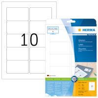 HERMA Labels Premium A4 83.8x50.8 mm white paper matt 250 pcs. - White - Self-adhesive printer label - A4 - Paper - Laser/Inkjet - Permanent