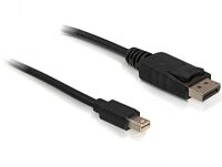 Delock 3m Displayport Cable - 3 m - mini DisplayPort - Displayport - Black - Gold - 10.8 Gbit/s