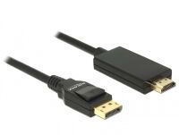 DELOCK Displayport Kabel DP -> HDMI St/St 4K 2.00m schwarz (85317)
