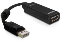 DELOCK Displayport Adapter DP -> HDMI St/Bu 0.22m Kabel schw (61849)