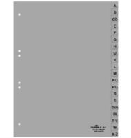 Durable 651010 - Alphabetic tab index - Polypropylene (PP) - Grey - Portrait - A4 - 230 mm