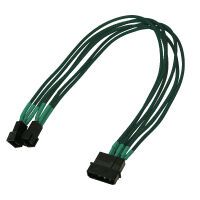 Kabel Nanoxia 4-Pin auf 2 x 3-Pin, Single, 30 cm, grün (NX42A30G)