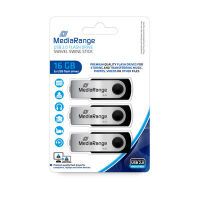 MediaRange USB-Stick 16GB USB 2.0 Flexi 3er-Pack (MR910-3)