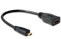 DELOCK HDMI Kabel Ethernet A -> micro D Bu/St 0.20m (65391)