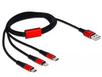 DeLOCK USB Ladekabel 3in1 Typ-A       1m  A>Lightning/m USB-B/USB-C (85892)