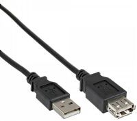 Delock 83401 - 0.5 m - USB A - USB A - USB 2.0 - Male/Female - Black