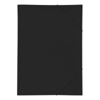 PAGNA Gummizugmappe A3 PP 3 Einschlagklappen schwarz (21638-01)