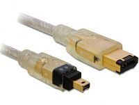 DELOCK FireWire-Kabel FW400 4Pin -> FW400 6Pin St/St 2.00m retail (82577)