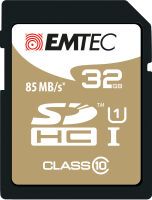 EMTEC SD Card  32GB SDHC (CLASS10) Gold + Kartenblister (ECMSD32GHC10GP)
