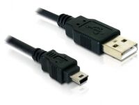 DELOCK USB Kabel A -> Mini-B St/St 1.50m sw (82252)