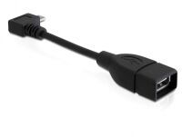 DELOCK USB Kabel A -> Micro-B 90°OTG BU/St 0.11m sw (83104)