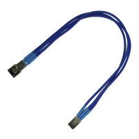 Kabel Nanoxia 3-Pin Verlängerung, 30 cm, Single, blau (NX3PV3EB)