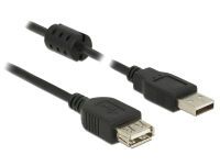 DELOCK USB Verl. A -> A St/Bu 2.00m schwarz (84885)