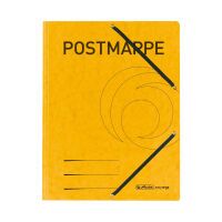 Herlitz Einschlagmappe A4 Postmappe gelb mit Gummizug (11255593)