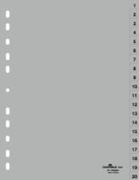 DURABLE Zahlenregister A4 1-20 PP volldeckend grau (652210)