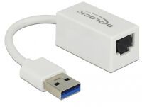 Delock 65905 - USB Type-A - RJ-45 - White - 0.135 m - Activity - Power - Realtek RTL8153