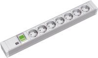 Bachmann 7x Schuko - 2m - 2 m - 7 AC outlet(s) - Type F - Plastic - Grey - Plastic