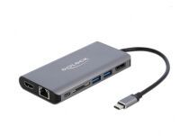 DeLOCK USB-C Dockings. 4K  HDMI/DP/USB 3.0/SD/LAN/PD 3.0 (87683)