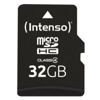 Intenso 3403480 - 32 GB - MicroSDHC - Class 4 - 20 MB/s - 5 MB/s - Shock resistant - Temperature proof - X-ray proof