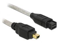 DELOCK FireWire-Kabel FW400 4Pin -> FW800 9Pin St/St 1.00m (82588)