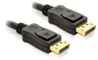 Delock Cable Displayport 3m male - male Gold - 3 m - Black - Male/Male