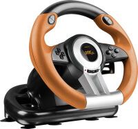 SPEEDLINK DRIFT O.Z. - Steering wheel + Pedals - PC - Analogue / Digital - Wired - USB - Black - Gray - Orange