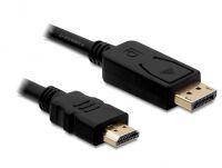Delock Displayport/HDMI - 1m - 1 m - Displayport - HDMI - Black - Male/Male
