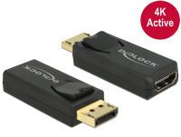 DELOCK Displayport Adapter DP -> HDMI St/Bu 4K Aktiv schwarz (65573)