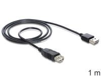 DELOCK USB Verl. A -> A St/Bu 1.00m sw Easy USB (83370)