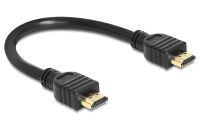 DELOCK HDMI Kabel Ethernet A -> A St/St 0.25m 4K Gold (83352)