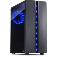 Inter-Tech 88881309 - Mini Tower - PC - Black - ATX - ITX - uATX - Home/Office - Blue