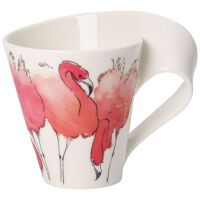 Villeroy & Boch NewWave Caffè Rosa Flamingo Becher mit Henkel (Geschenkkarton)