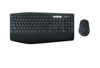 Logitech MK850 Performance - Full-size (100%) - Wireless - RF Wireless + Bluetooth - QWERTY - Black - Mouse included