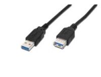 DIGITUS USB 3.0 Verlängerungskabel Typ A -A St/Bu  1.8m,  sw (AK-300203-018-S)