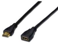 DIGITUS HDMI Verlängerungskabel m. Ethernet 4K 5m schwarz (AK-330201-050-S)
