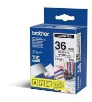 Schriftbandkassette Brother 36mm weiß/schwarz TZE261 (TZE261)