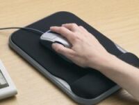Kensington Height Adjustable Gel Mouse Pad Black - Black - Monochromatic - Gel - Wrist rest