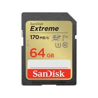 SD Extreme UHS-I Card  64GB SanDisk SDXC (SDSDXV2-064G-GNCIN)