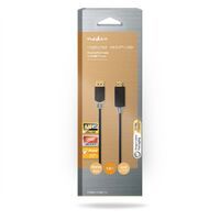 Nedis Displayport-Kabel / DisplayPort Stecker / HDMI™ Stecker / 4K@30Hz / Vergoldet / 1.00 m / Rund / PVC / Anthrazit / Box