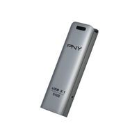 PNY FD64GESTEEL31G-EF - 64 GB - 3.2 Gen 1 (3.1 Gen 1) - 20 MB/s - Slide - Stainless steel