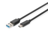 DIGITUS USB 3.0 Anschlusskabel Typ C -A  St/St     1.0m,  sw (DB-300136-010-S)