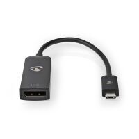 Nedis USB-Adapter| USB 3.2 Gen 1| USB-C Stecker| DisplayPort Buchse| 0.20 m| Rund|