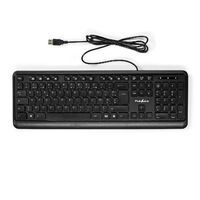 Nedis Kabelgebundenes Keyboard| USB| Stromversorgungüber| Multimedia| AZERTY|