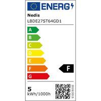 Nedis LED-Filament-Lampe E27 / ST64 / 4.9 W / 470 lm / 2100 K / Dimmbar / Extra warmweiß / Retro Style / 1 Stück
