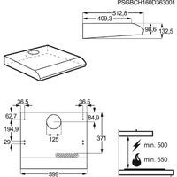AEG Power Solutions DUB1611M - 240 m³/h - Ducted/Recirculating - F - D - E - 67 dB